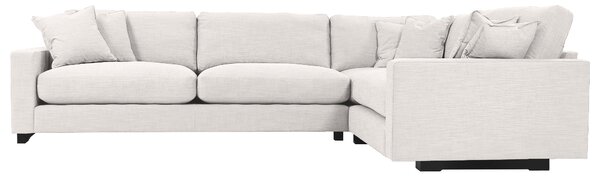 Valen | L-soffa | Dun | 4-sits | Vit | Linneblandning