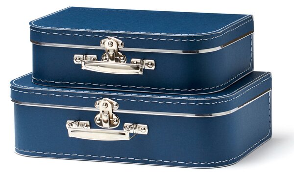 Resväska i papp – set med 2 - mörkblå