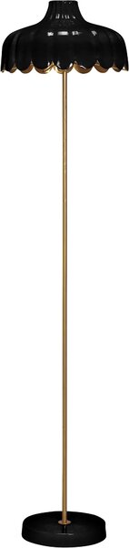 Wells golvlampa Svart/guld 150cm