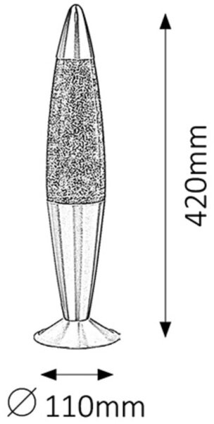 Rabalux 4113 - Lavalampa GLITTER 1xE14/25W/230V