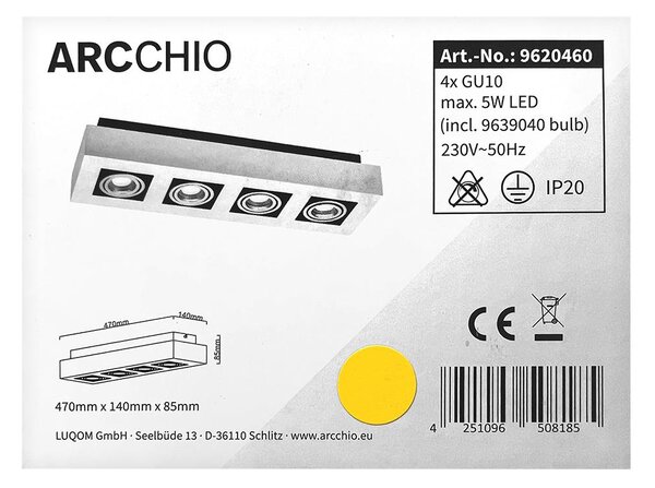 Arcchio - LED spotlight VINCE 4xGU10/10W/230V