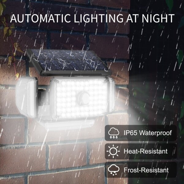 Brilagi - LED solcell väggbelysning med sensor WALLIE LED/5W/5,5V IP65