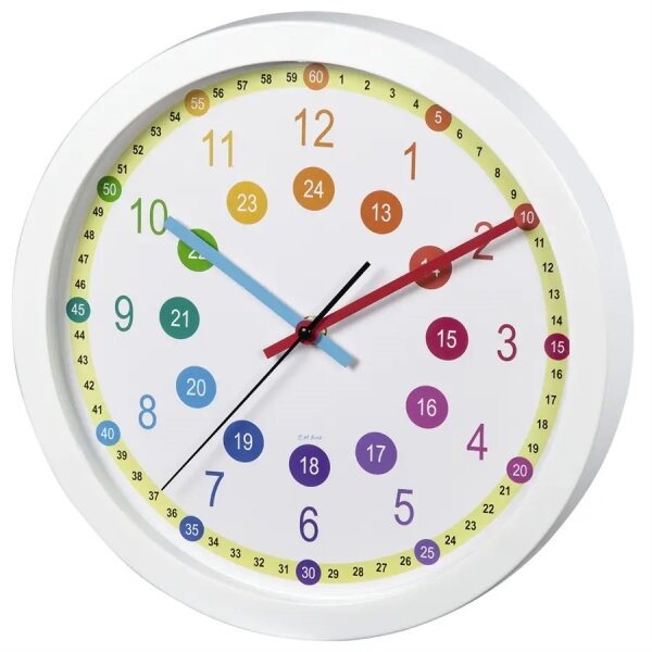 Hama - Children's wall clock 1xAA färgrik