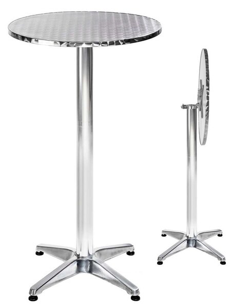 Tectake 401491 cafébord i aluminium ø60cm - 6,5 cm