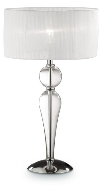 DUCHESSA Bordslampa TL1 Krom/Transparent 64cm