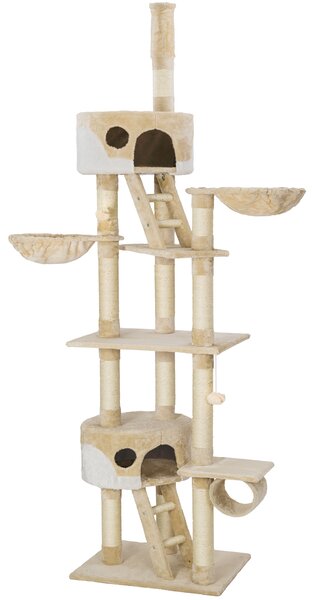 Tectake 401639 klösträd katt, klösmöbel hansi - beige/vit