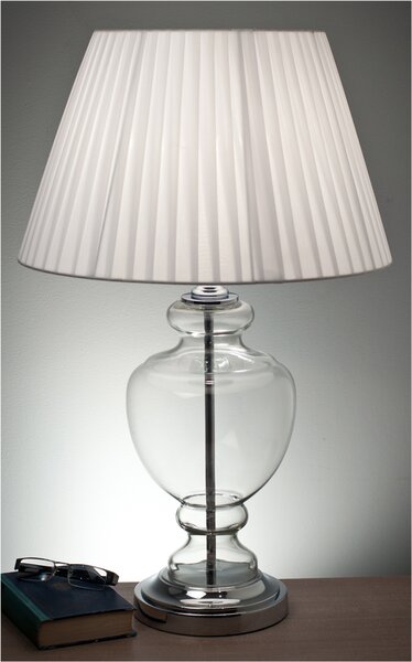 Bordslampa Talia inkl. lampskärm 73cm Vit/Glas