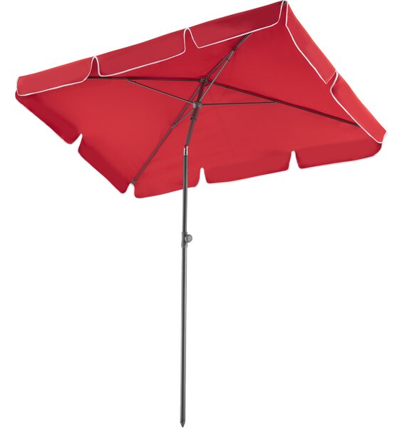 Tectake 403138 parasoll vanessa 200x125cm höjdjusterbar och lutbar - vinröd