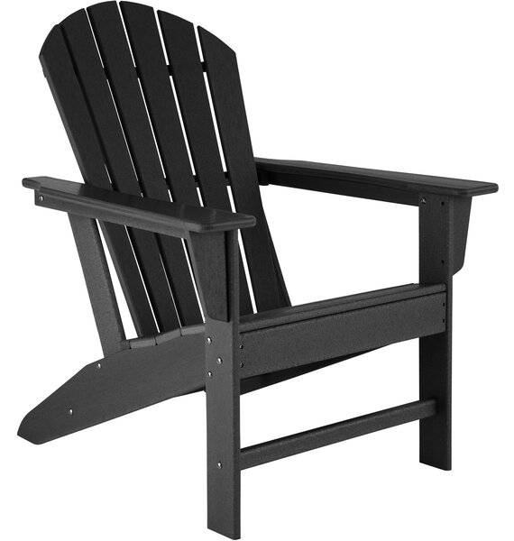Tectake 403790 trädgårdsstol i adirondack design - svart