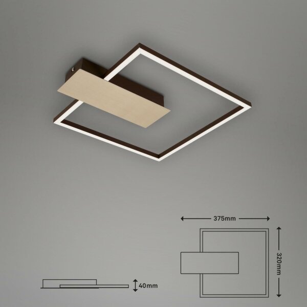 Briloner 3544-017 - LED Dimbar taklampa NICO LED/12W/230V guld