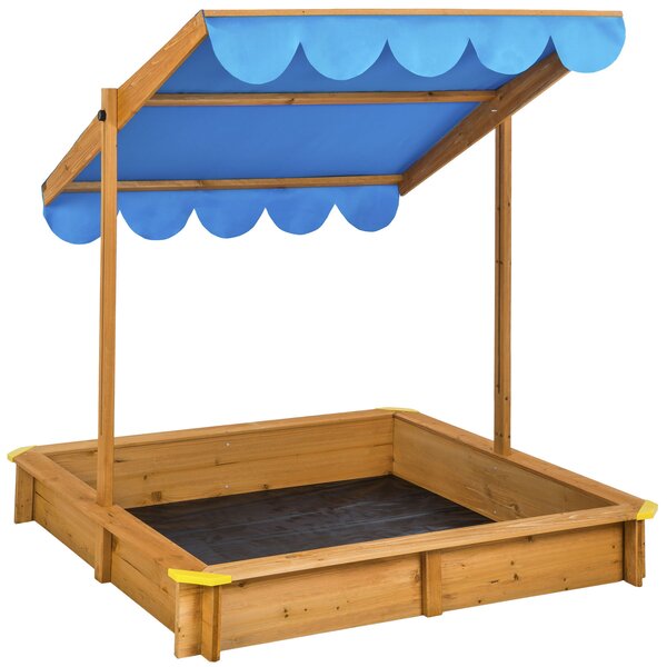Tectake 404567 sandlåda med justerbart tak - blå