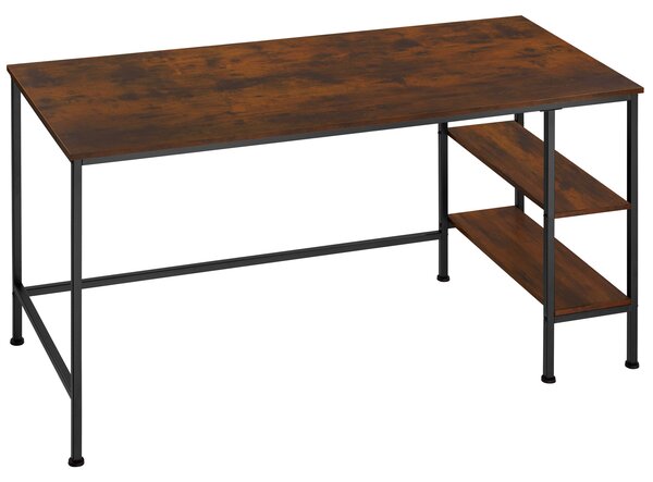 Tectake 404227 skrivbord donegal - industriellt mörkt trä, rustikt