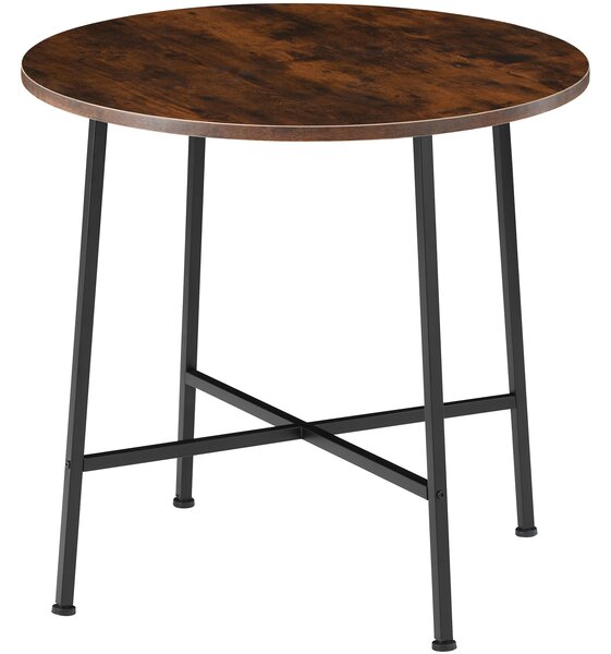 Tectake 404336 matbord ennis - industriellt mörkt trä, rustikt