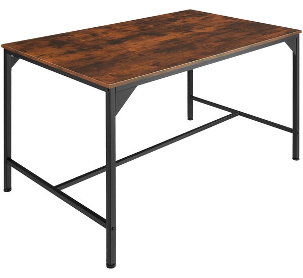 Tectake 404344 matbord belfast - industriellt mörkt trä, rustikt