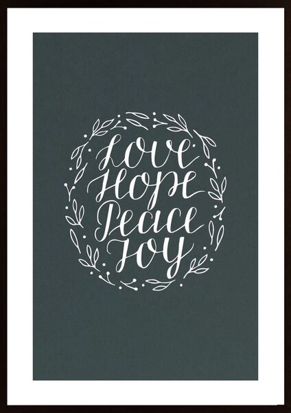Love Hope Peace Joy Poster