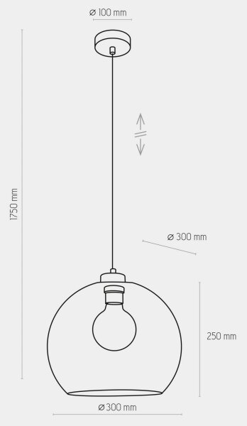 Ljuskrona med upphängningsrem CUBUS 1xE27/60W/230V