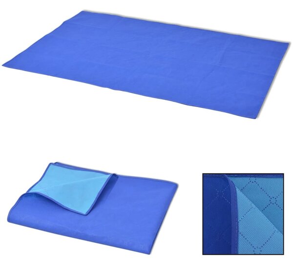 Picknickfilt blå och ljusblå 150x200 cm