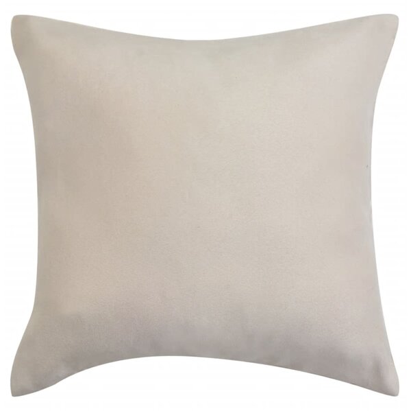 Kuddöverdrag 4 st 50x50 cm mockaimitation polyester beige