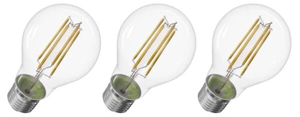 KIT 3x LED glödlampa FILAMENT A60 E27/3,8W/230V 4000K Energiklass A