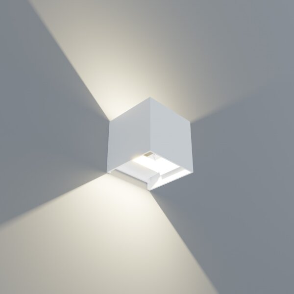 APLED - LED Utomhus Väggbelysning CUBE 2xLED/3W/230V IP65