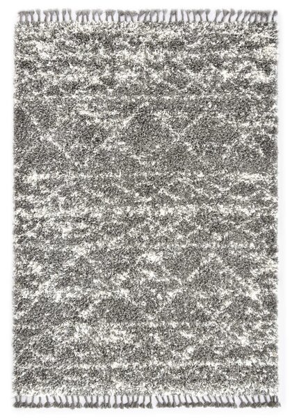 Berbermatta långhårig PP grå och beige 80x150 cm