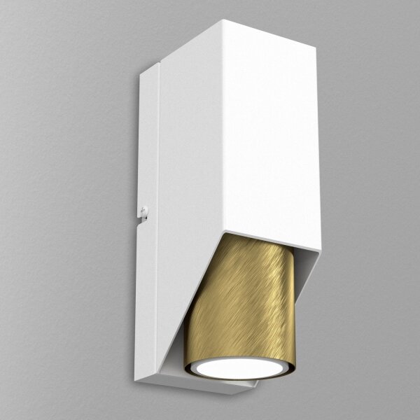 Vägglampa WALL 1xGU10/8W/230V vit/mässing