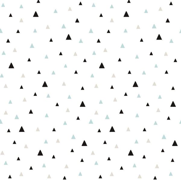 Small Triangles Black And Mint Non Woven / Easy Up-Tapet