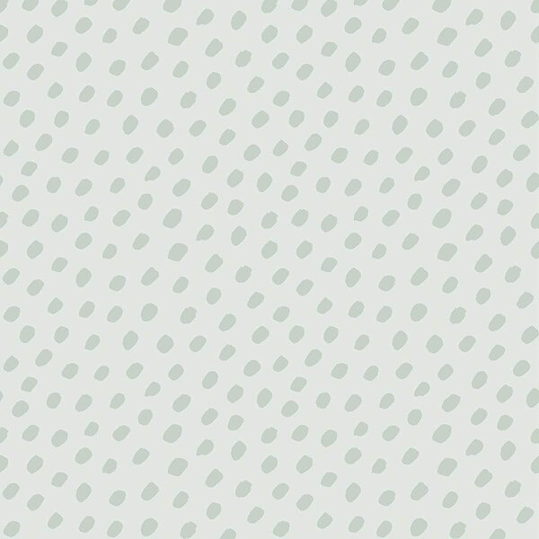 Hand Dots Green Green Non Woven / Easy Up-Tapet