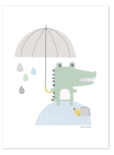 Smile It'S Raining (Crocodile) Poster - 30x40 cm