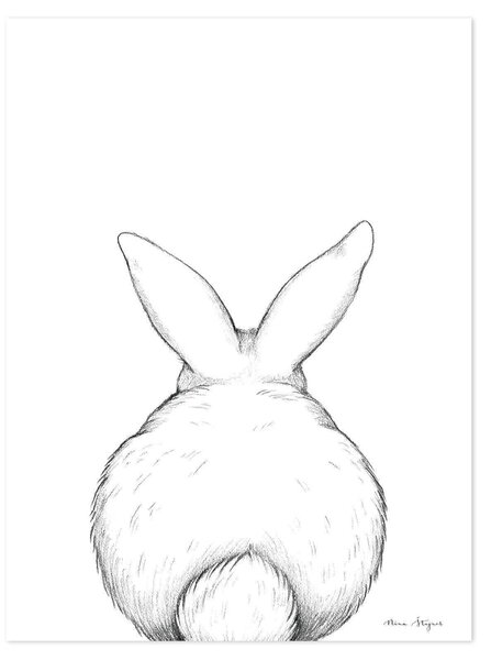 Bunny From The Back Poster - 30x40 cm