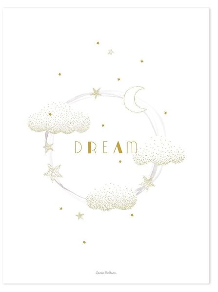 Sweet Dreams (Gold) Poster - 30x40 cm