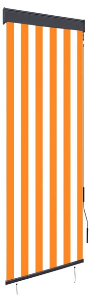 Rullgardin utomhus 60x250 cm vit och orange