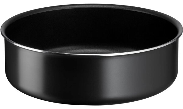 Tefal - Sätt med matlagningsutrustning 10 delar INGENIO EASY COOK & CLEAN BLACK