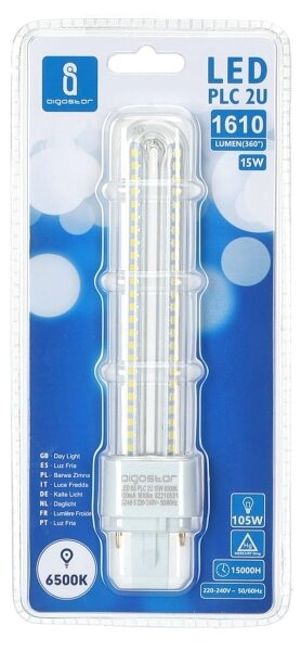 LED glödlampa G24D-3/15W/230V 6500K - Aigostar