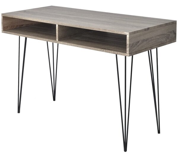 Skrivbord med 2 fack grå