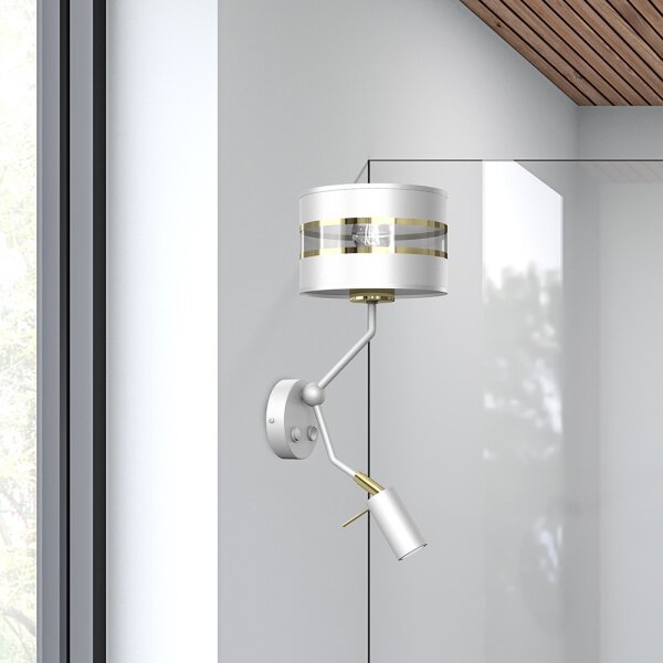 Vägglampa ULTIMO 1xE27/40W/230V + 1xGU10/MR11/7W vit