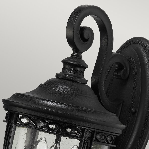 Feiss - Vägglampa för utomhusbruk ENGLISH BRIDLE 3xE14/60W/230V IP44 svart