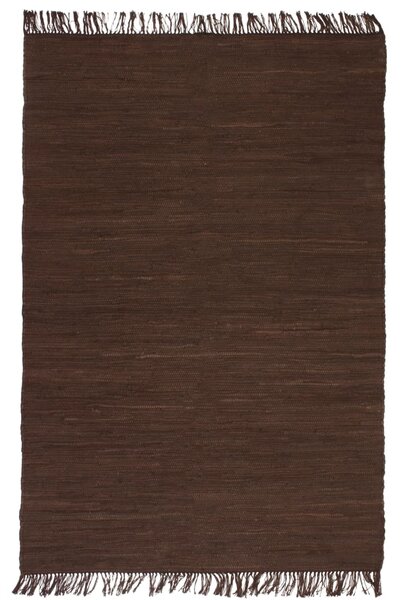 Handvävd matta Chindi bomull 160x230 cm brun