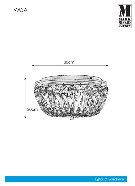 Markslöjd 107587 - Takbelysning VASA 3xE14/40W/230V