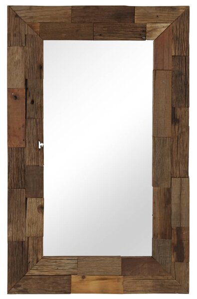 Spegel massivt återvunnet trä 50x80 cm