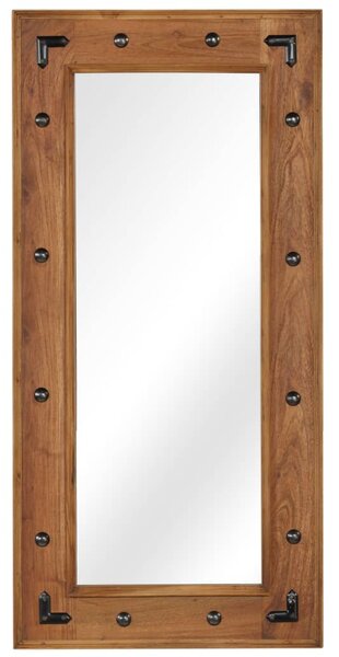 Spegel i massivt akaciaträ 50x110 cm
