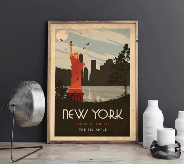 Art deco - New York - World collection poster - A4