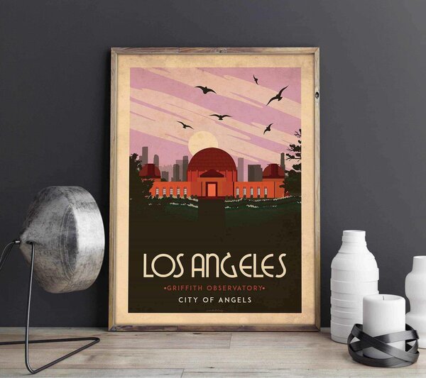 Art deco - Los Angeles - World collection poster - A4