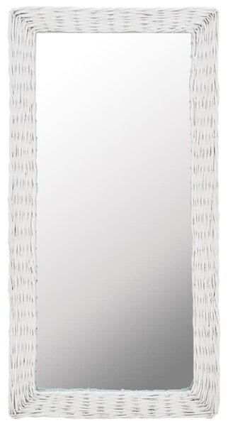 Spegel i korgmaterial 50x100 cm vit