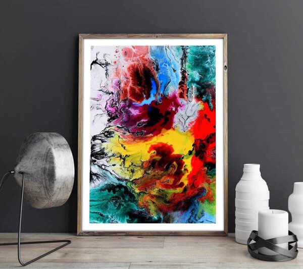 Oil painting - Abstract poster - 30x40