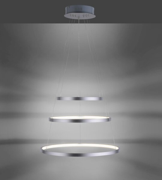 Dimbar LED-lampakrona med snöre CIRCLE 1xLED/15W/230V + LED/20W + LED/25W