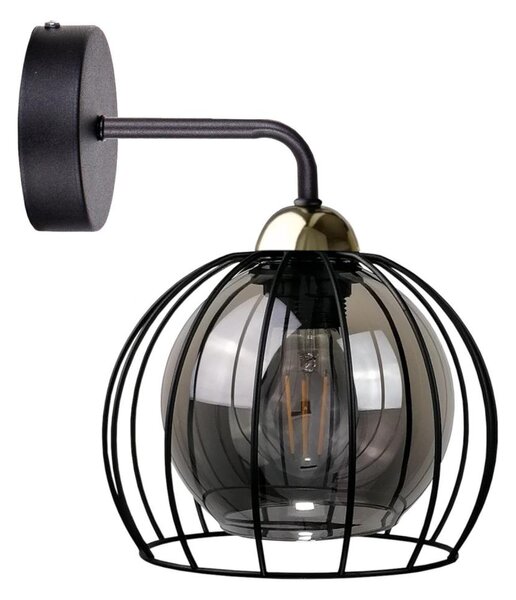 Vägglampa SOLO BLACK 1xE27/60W/230V svart/gyllene