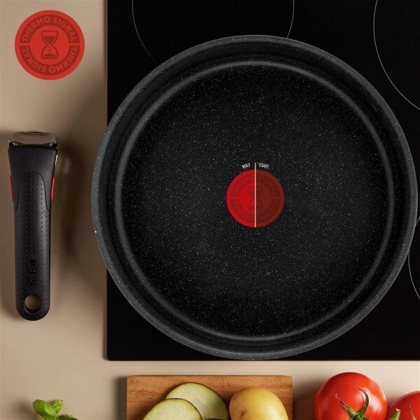 Tefal - Sätt med matlagningsutrustning 4 delar INGENIO BLACK STONE