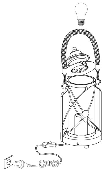 Eglo 49284 - Bordslampa BRADFORD 1xE27/60W/230V