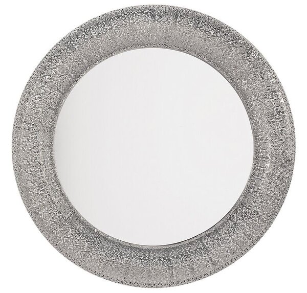 Spegel rund 80 cm silver CHANNAY Beliani